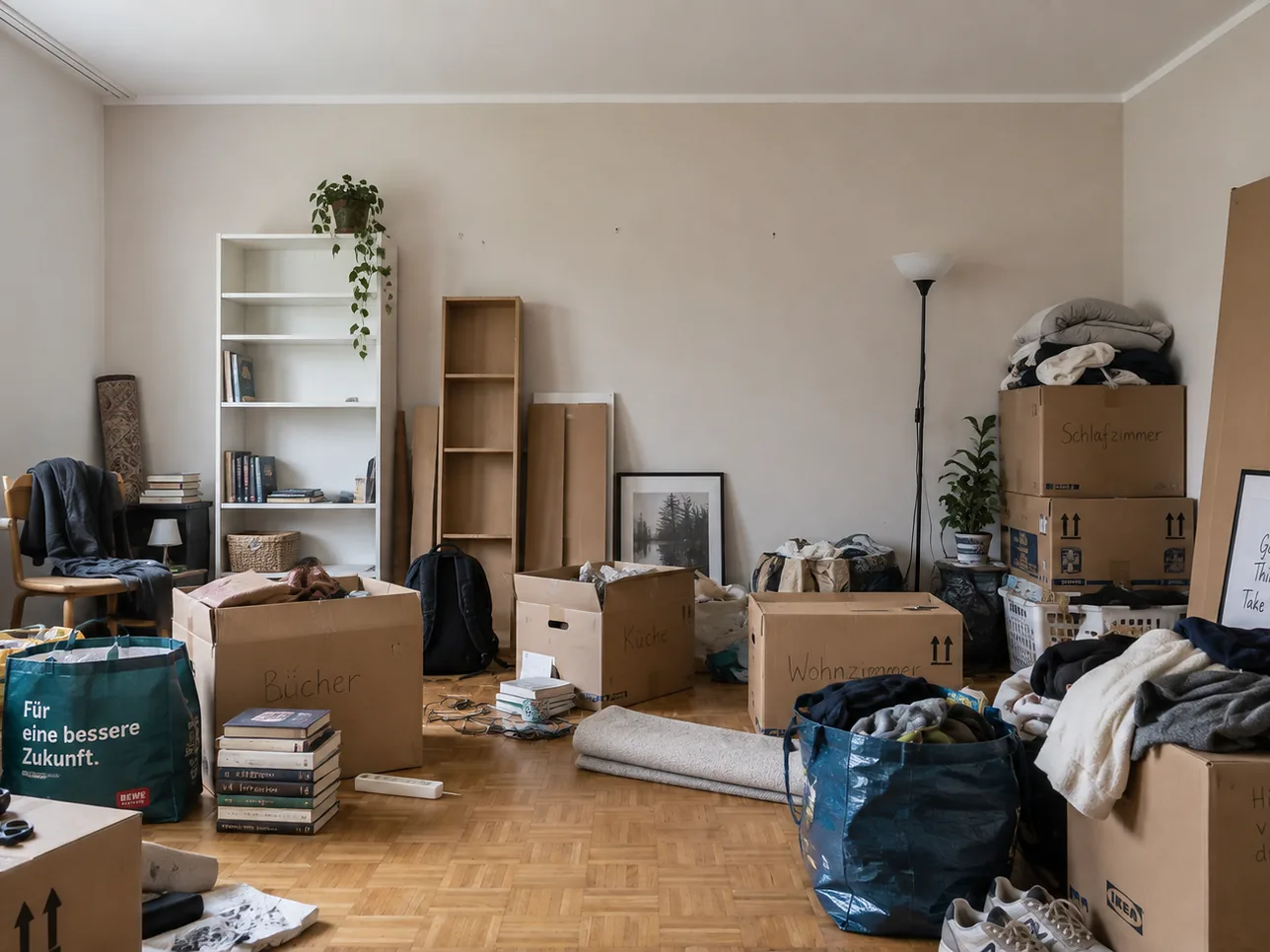 Vorher: bewohnte Wohnung vor der Übergabe